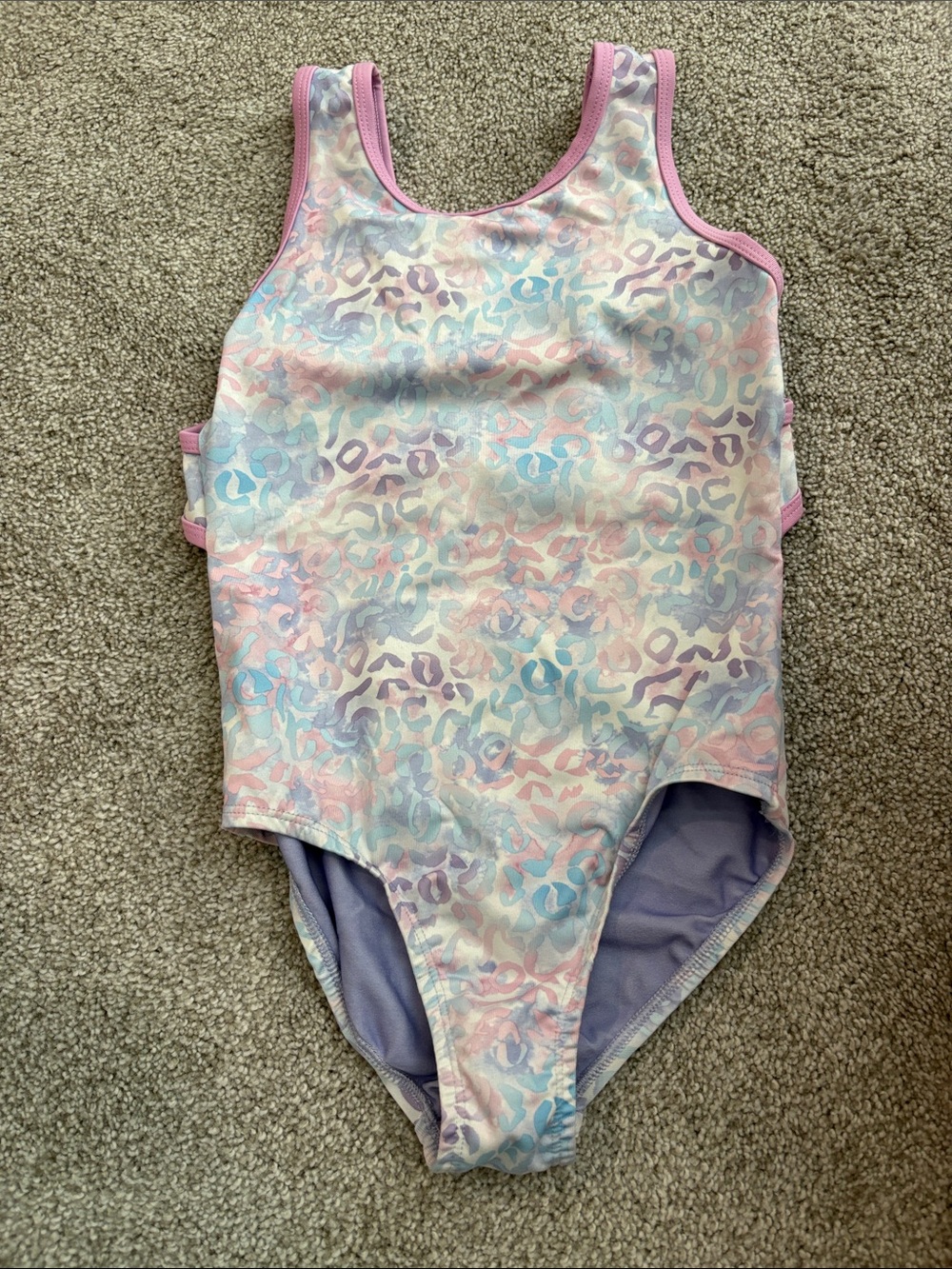 Girls Gymnastics Leopard Pull On Leotard - Size 8